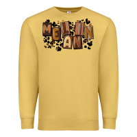 Antique Gold melanin with leopard Premium Sweatshirt - CowGirlArtShop
