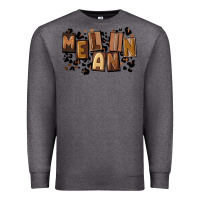 Charcoal Heather melanin with leopard Premium Sweatshirt - CowGirlArtShop