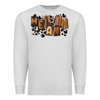 Dove Grey melanin with leopard Premium Sweatshirt - CowGirlArtShop