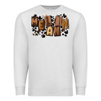 Oatmeal Heather melanin with leopard Premium Sweatshirt - CowGirlArtShop
