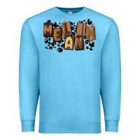 Ocean Blue melanin with leopard Premium Sweatshirt - CowGirlArtShop