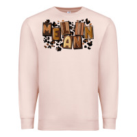 Pale Pink melanin with leopard Premium Sweatshirt - CowGirlArtShop