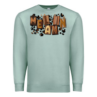 Seafoam melanin with leopard Premium Sweatshirt - CowGirlArtShop