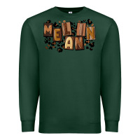Sports Green melanin with leopard Premium Sweatshirt - CowGirlArtShop