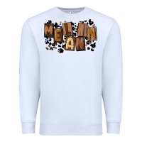White melanin with leopard Premium Sweatshirt - CowGirlArtShop
