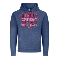 Vintage Denim i fight cancer whats your super power Vintage Hoodie - MaliasSmallBusiness