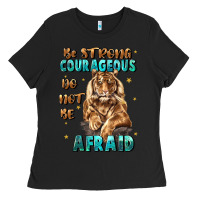 Black be strong and courageous Ladies Tee - JahusDesignShop