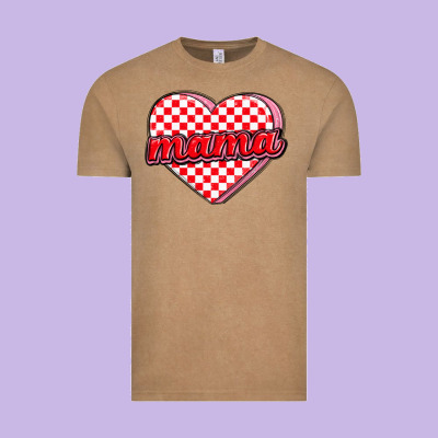 Valentine Mama Vintage Tee Designed By Maliassmallbusiness