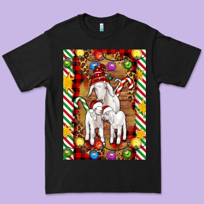 Christmas Goat Family Premium Tee Designed By Artiststas