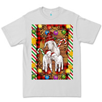 Dove Grey Christmas goat family Premium Tee - Artiststas