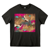 Asphalt pink glitter leopard sunflower gemstone Heavy Core Tee - JahusDesignShop