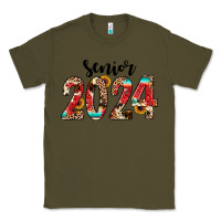 Army Green senior 2024 western Classic Tee - JahusDesignShop
