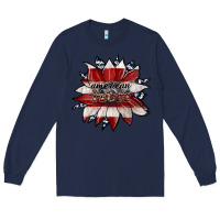Navy american mom Long Sleeve Tee - JahusDesignShop