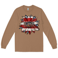 Toasted Coconut american mom Long Sleeve Tee - JahusDesignShop