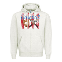 Oatmeal Heather Baseball mom Zipper Hoodie - Bettercallsaul