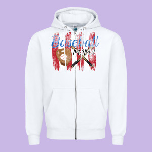 Baseball Mom Zipper Hoodie Designed By Bettercallsaul