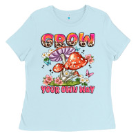 Baby Blue grow your own way Ladies Tee - JahusDesignShop