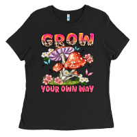 Black grow your own way Ladies Tee - JahusDesignShop