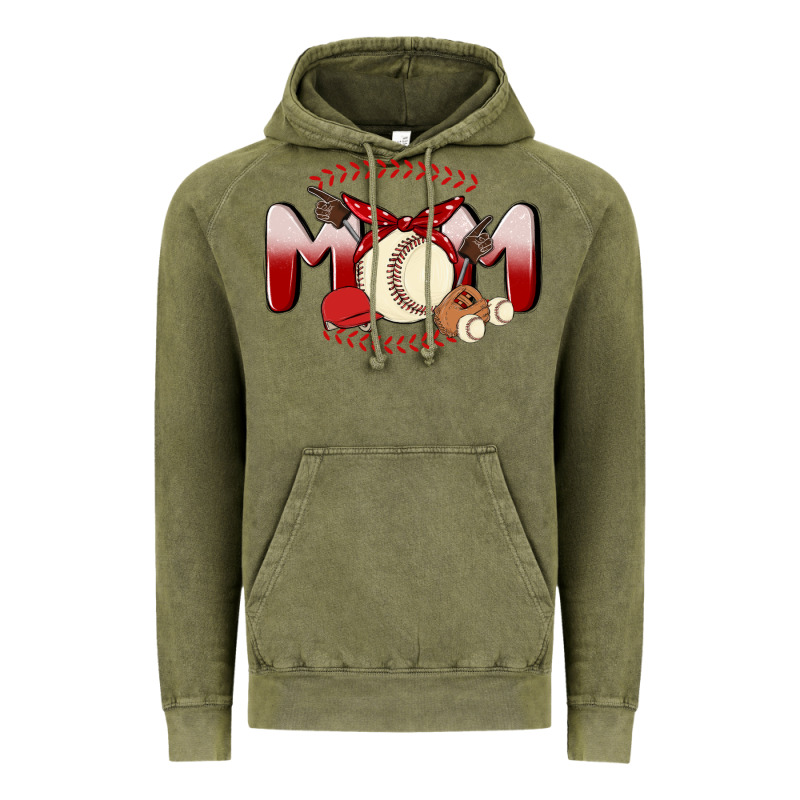 Baseball Mom Vintage Hoodie by MaliasSmallBusiness | Teevron