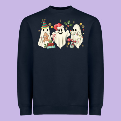 Christmas Ghosts Heavyweight Sweatshirt Designed By Maliassmallbusiness