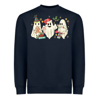 Navy Christmas ghosts Heavyweight Sweatshirt - MaliasSmallBusiness