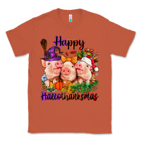 Copper Happy Hallothanksmas Pigs Classic Tee - NancyCooperArtShop
