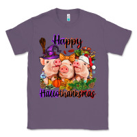 Lavender Happy Hallothanksmas Pigs Classic Tee - NancyCooperArtShop