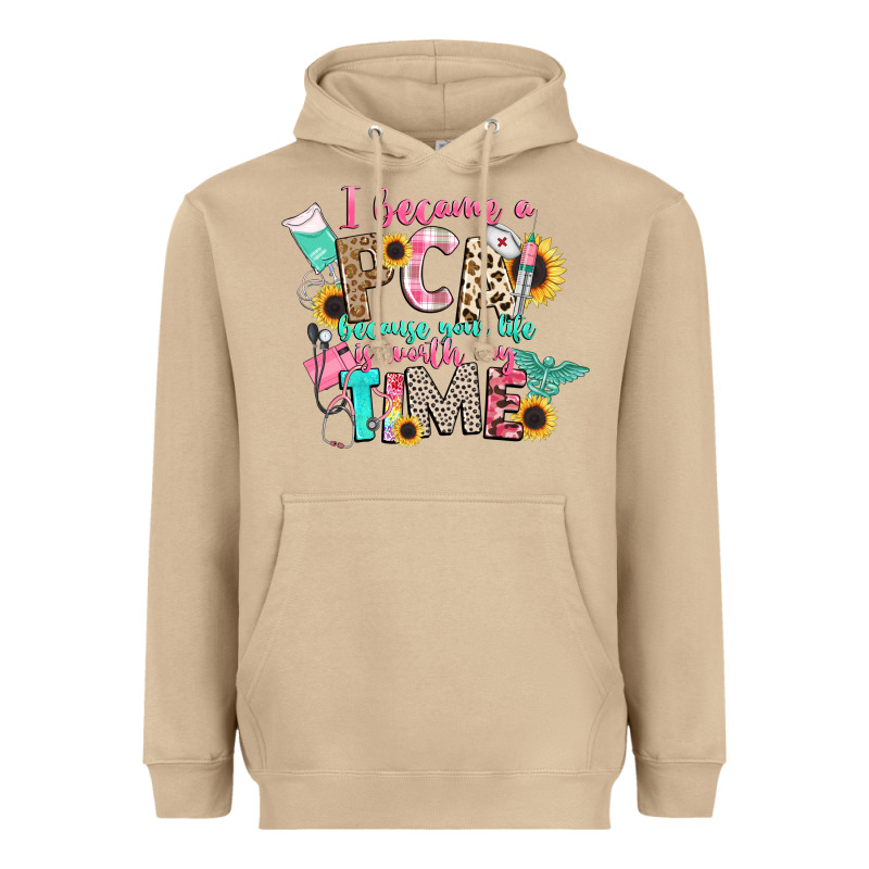 I Became A Cna Because Your Life Is Worth My Time Heavyweight Hoodie by CowGirlArtShop | Teevron