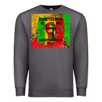 Charcoal Heather juneteenth is my independence day Premium Sweatshirt - CowGirlArtShop