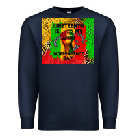 Navy juneteenth is my independence day Premium Sweatshirt - CowGirlArtShop