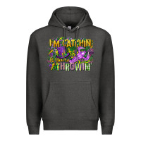 Charcoal Heather im catchin if youre throwin Premium Hoodie - CowGirlArtShop