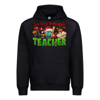 Black Santa's Favorite Teacher Urban Hoodie - FaDigitalArtStudio