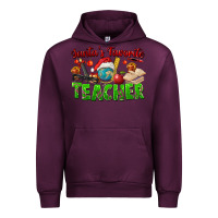 Mauve Wine Santa's Favorite Teacher Urban Hoodie - FaDigitalArtStudio
