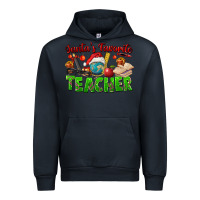 Navy Santa's Favorite Teacher Urban Hoodie - FaDigitalArtStudio