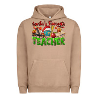 Pigment Burro Santa's Favorite Teacher Urban Hoodie - FaDigitalArtStudio