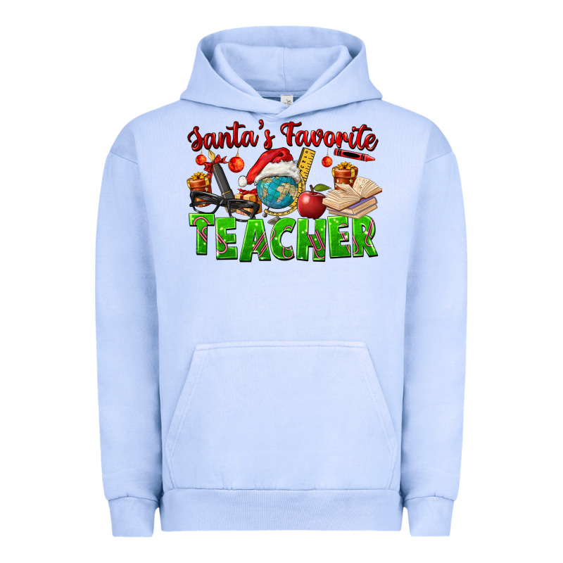 Santa's Favorite Teacher Urban Hoodie by FaDigitalArtStudio | Teevron