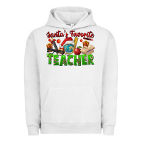 Pigment Lunar Rock Santa's Favorite Teacher Urban Hoodie - FaDigitalArtStudio
