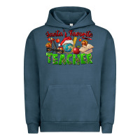 Pigment Midnight Navy Santa's Favorite Teacher Urban Hoodie - FaDigitalArtStudio