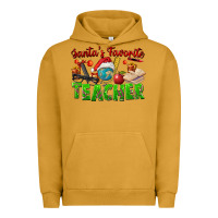 Pigment Peanut Butter Santa's Favorite Teacher Urban Hoodie - FaDigitalArtStudio