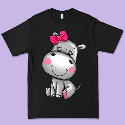 Cute Hippopotamus Premium Tee Designed By Adodesignshop
