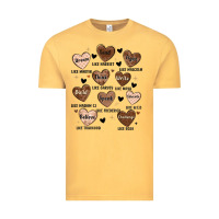 Vintage Mustard black history month hearts Vintage Tee - MaliasSmallBusiness
