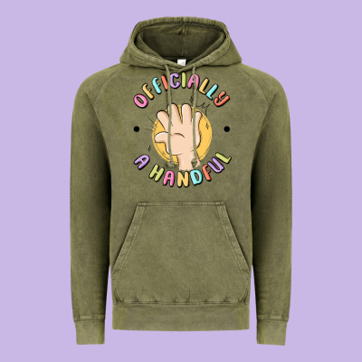 Officially A Handful Vintage Hoodie Designed By Maliassmallbusiness