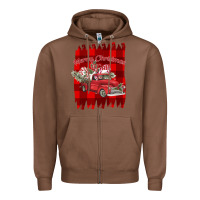 Chestnut Merry Christmas Y'all Truck Zipper Hoodie - Bettercallsaul