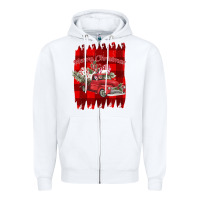 White Merry Christmas Y'all Truck Zipper Hoodie - Bettercallsaul