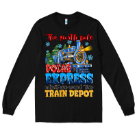 Black thr north pole polar express admit one round trip Long Sleeve Tee - MaliasSmallBusiness