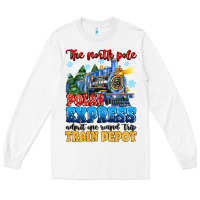 White thr north pole polar express admit one round trip Long Sleeve Tee - MaliasSmallBusiness