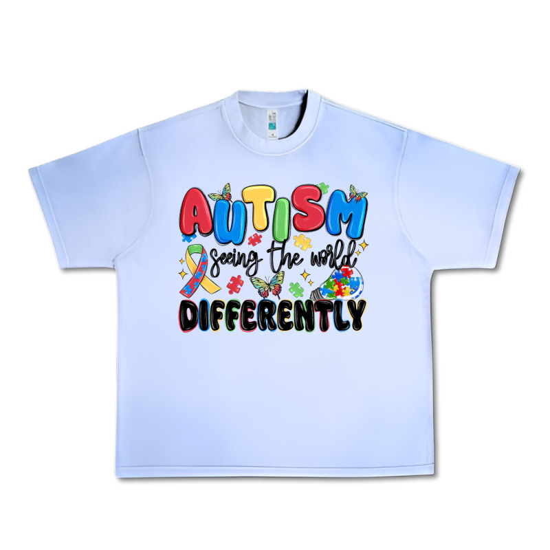 Autism Seeing The World Differently Urban Heavy Tee by MaliasSmallBusiness | Teevron