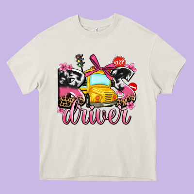 Bus Driver Heavy Core Tee Designed By Adodesignshop