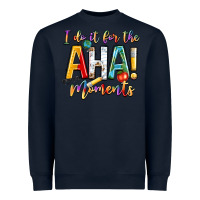 Navy i do it for the aha moments Heavyweight Sweatshirt - NancyCooperArtShop