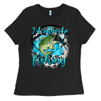 Black i d rather be fishing Ladies Tee - AdoDesignShop